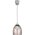Brilagi - LED luster na sajli RETRO GLASS 1xE27/60W/230V Ø 17 cm srebrna/zadimljena bež