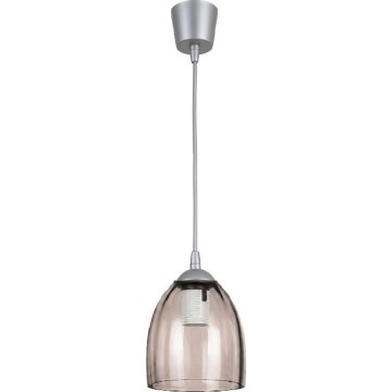 Brilagi - LED luster na sajli RETRO GLASS 1xE27/60W/230V Ø 17 cm srebrna/zadimljena bež