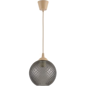 Brilagi - LED luster na sajli RETRO GLASS 1xE27/60W/230V Ø 18 cm bež/dimno siva