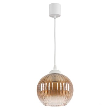 Brilagi - LED luster na sajli RETRO GLASS 1xE27/60W/230V Ø 18 cm bijela/dimno-smeđa