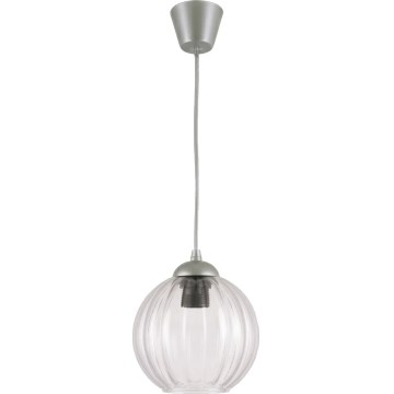 Brilagi - LED luster na sajli RETRO GLASS 1xE27/60W/230V Ø 18 cm srebrna/transparentna