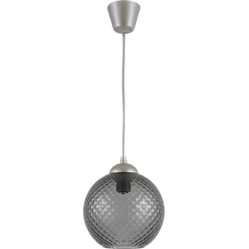 Brilagi - LED luster na sajli RETRO GLASS 1xE27/60W/230V Ø 18 cm srebrna/zadimljeno-siva