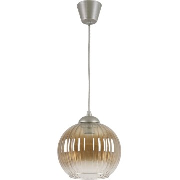 Brilagi - LED luster na sajli RETRO GLASS 1xE27/60W/230V Ø 18 cm srebrna/zadimljeno-smeđa