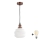 Brilagi - LED luster na sajli RETRO GLASS 1xE27/60W/230V Ø 20 cm bakrena/bijela