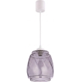 Brilagi - LED luster na sajli RETRO GLASS 1xE27/60W/230V Ø 26 cm bijela/zadimljeno-siva