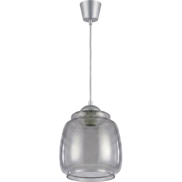 Brilagi - LED luster na sajli RETRO GLASS 1xE27/60W/230V Ø 26 cm srebrna/dimna siva