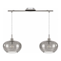 BRILAGI - LED luster na sajli RETRO GLASS 2xE27/60W/230V matirani krom/dimljena siva