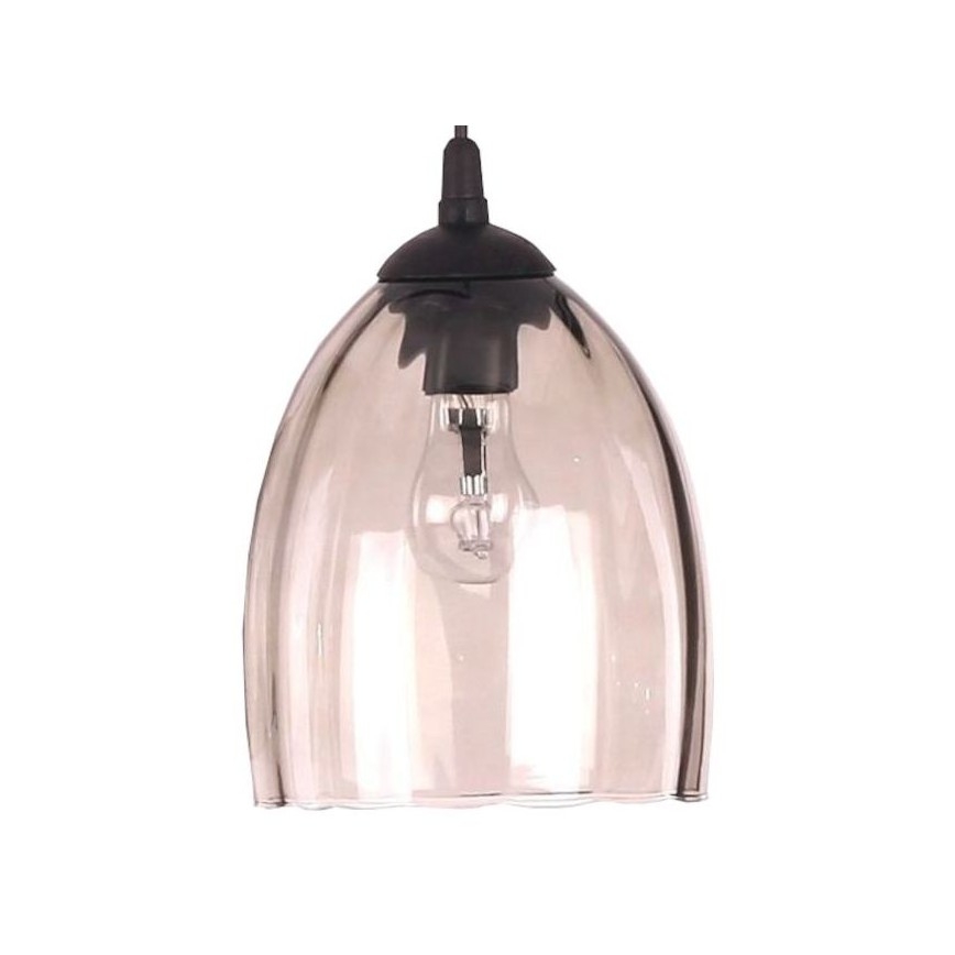BRILAGI - LED luster na sajli RETRO GLASS 2xE27/60W/230V matni krom/dimno bež