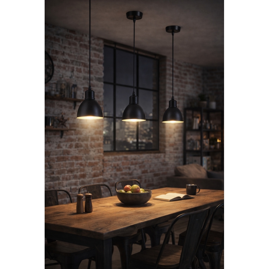 Brilagi - LED luster na sajli RIDDY 1xE27/60W/230V crna