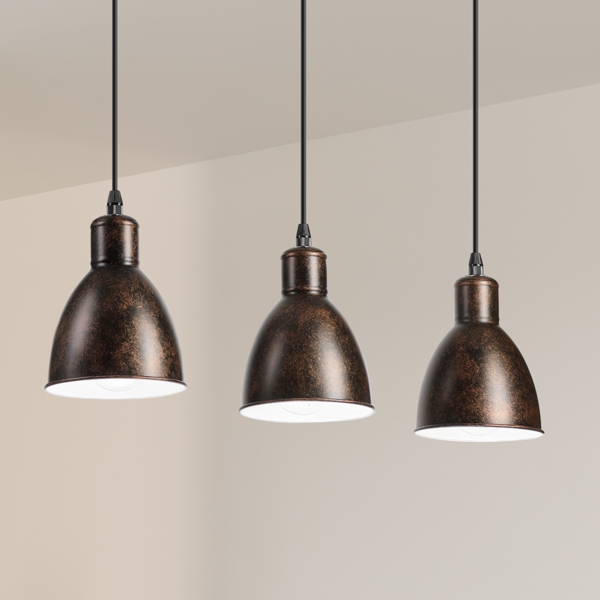 Brilagi - LED luster na sajli RIDDY 3xE27/60W/230V bakrena/patina