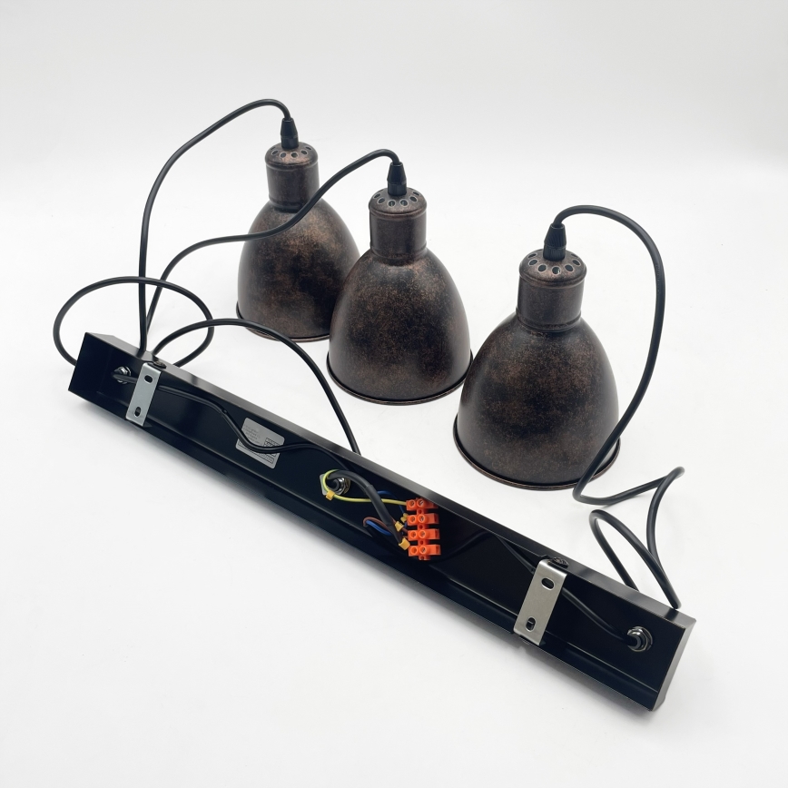 Brilagi - LED luster na sajli RIDDY 3xE27/60W/230V bakrena/patina
