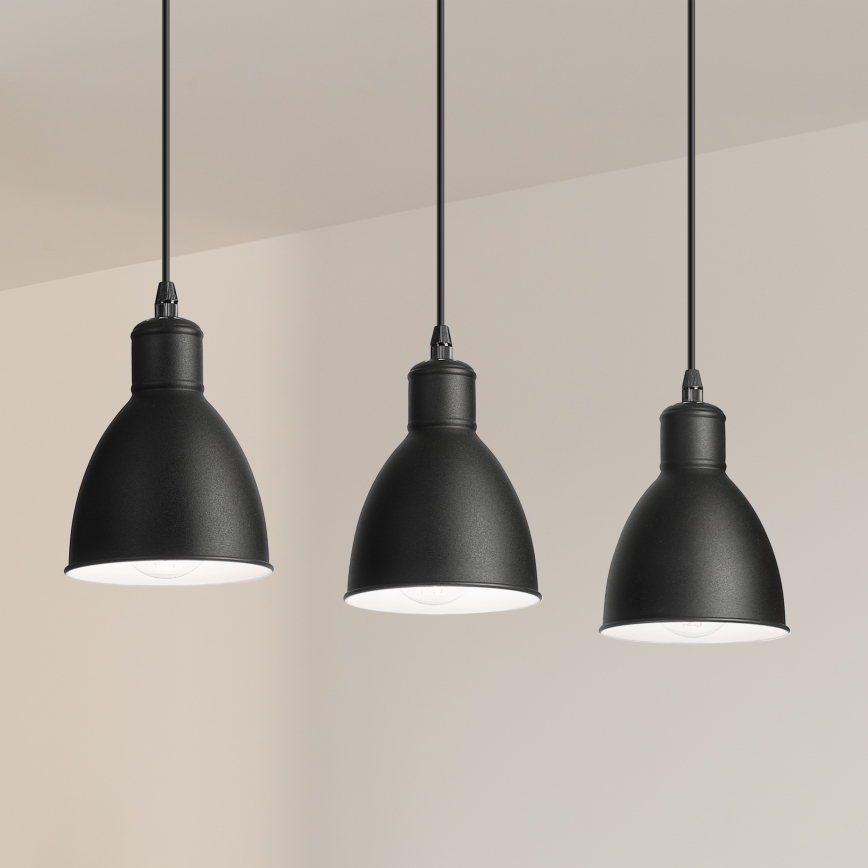 Brilagi - LED luster na sajli RIDDY 3xE27/60W/230V crna