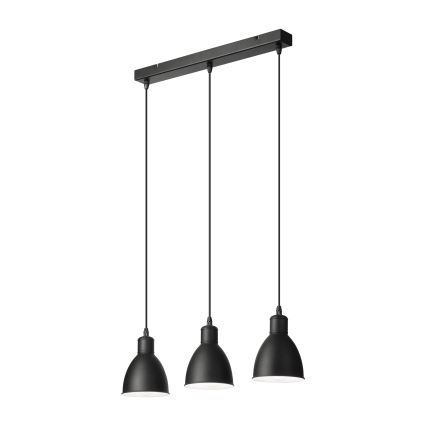 Brilagi - LED luster na sajli RIDDY 3xE27/60W/230V crna