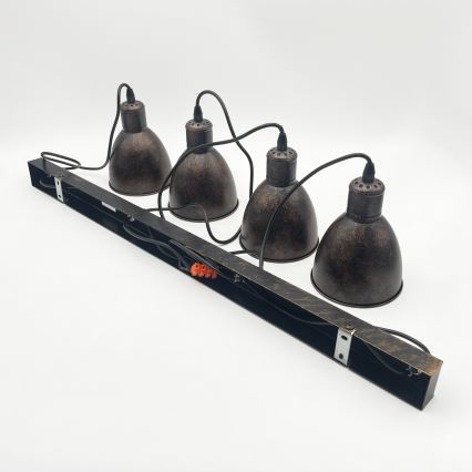 Brilagi - LED luster na sajli RIDDY 4xE27/60W/230V bakrena/patina