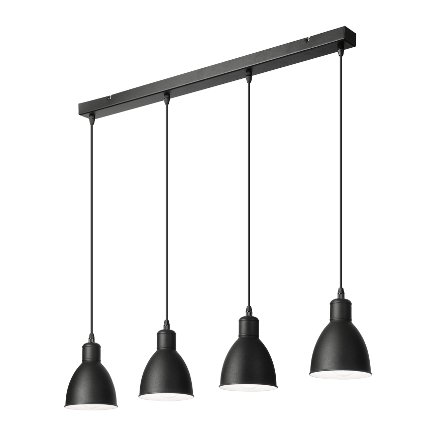 Brilagi - LED luster na sajli RIDDY 4xE27/60W/230V crna