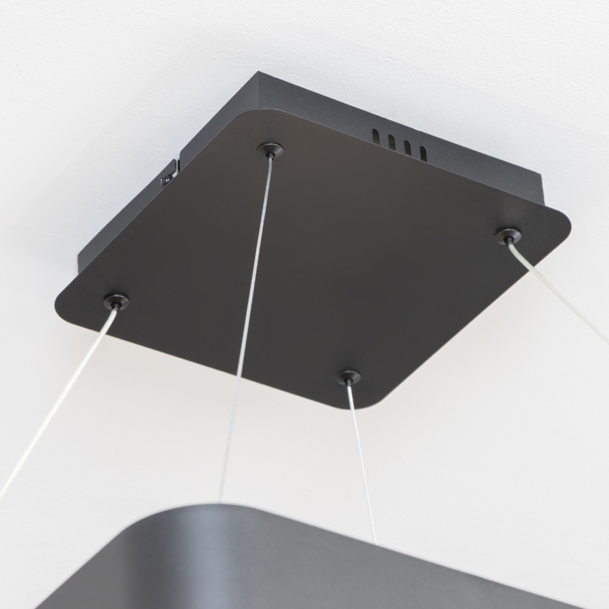 Brilagi - LED luster s mogućnošću prigušivanja na sajli FALCON II LED/125W/230V 3000-6500K 60x60 cm crni + daljinski upravljač