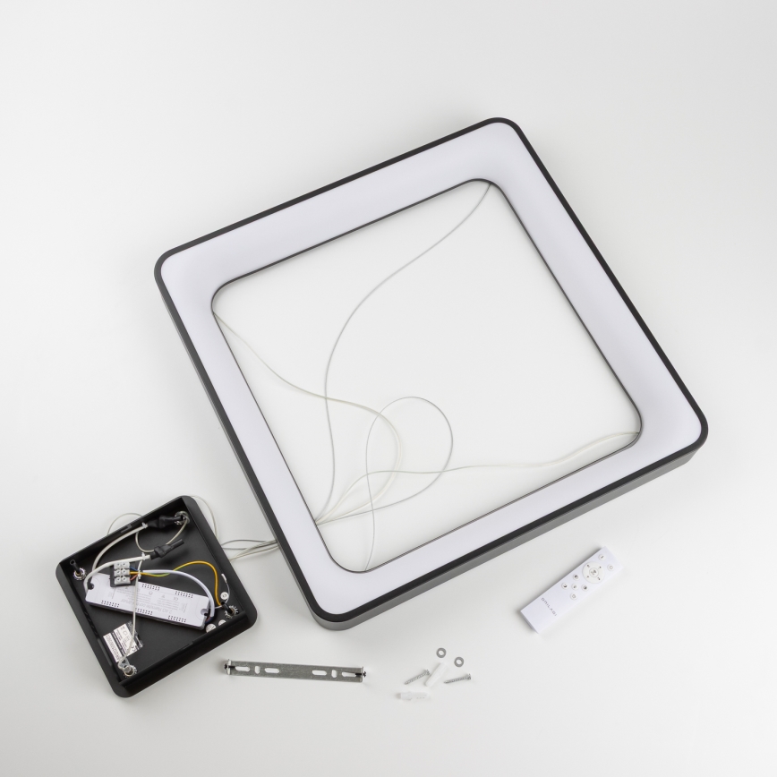 Brilagi - LED luster s mogućnošću prigušivanja na sajli FALCON II LED/125W/230V 3000-6500K 60x60 cm crni + daljinski upravljač