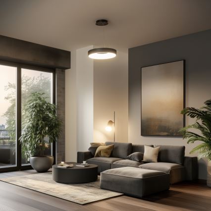 Brilagi - Prigušivi LED luster na sajli FALCON II LED/67W/230V 3000-6500K promjer 40 cm crni + daljinski upravljač