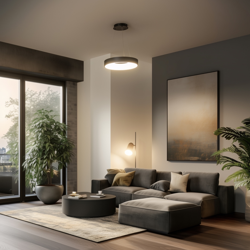 Brilagi - Prigušivi LED luster na sajli FALCON II LED/67W/230V 3000-6500K promjer 40 cm crni + daljinski upravljač