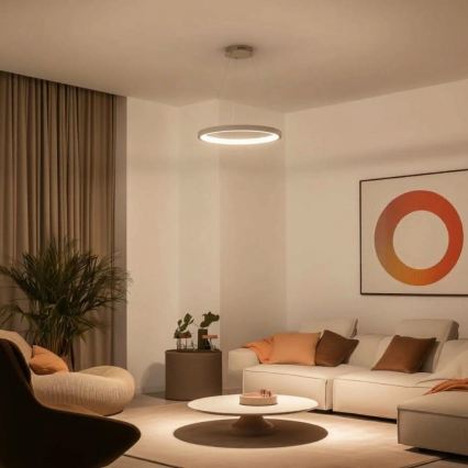 BRILAGI - LED luster s mogućnošću prigušivanja na sajli FALCON SLIM LED/42W/230V 3000-6500K Ø 50 cm bež + daljinski upravljač