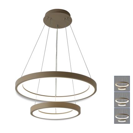 BRILAGI - LED luster na sajli FALCON SLIM LED/68W/230V 3000-6500K Ø 50 cm bež, s mogućnošću prigušivanja + daljinski upravljač