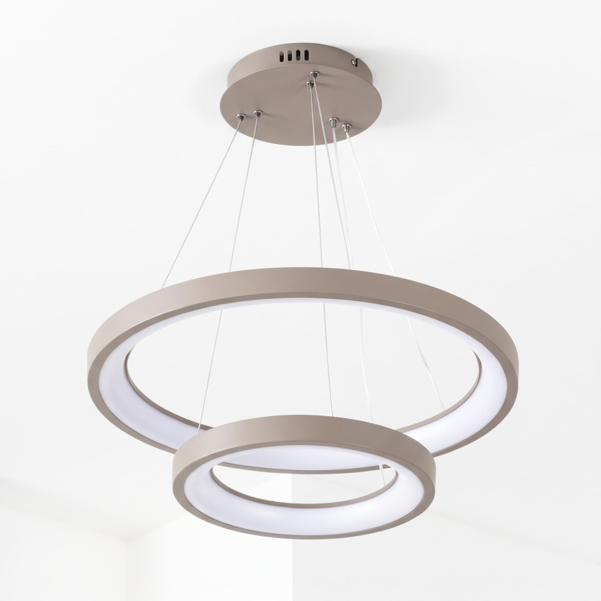 BRILAGI - LED luster na sajli FALCON SLIM LED/68W/230V 3000-6500K Ø 50 cm bež, s mogućnošću prigušivanja + daljinski upravljač