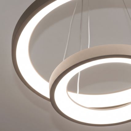 BRILAGI - LED luster na sajli FALCON SLIM LED/68W/230V 3000-6500K Ø 50 cm bež, s mogućnošću prigušivanja + daljinski upravljač