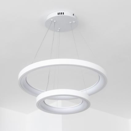 Brilagi - LED luster s mogućnošću prigušivanja na sajli FALCON SLIM LED/68W/230V 3000-6500K Ø 50 cm bijela + daljinski upravljač