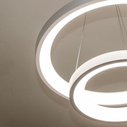 Brilagi - LED luster s mogućnošću prigušivanja na sajli FALCON SLIM LED/68W/230V 3000-6500K Ø 50 cm bijela + daljinski upravljač