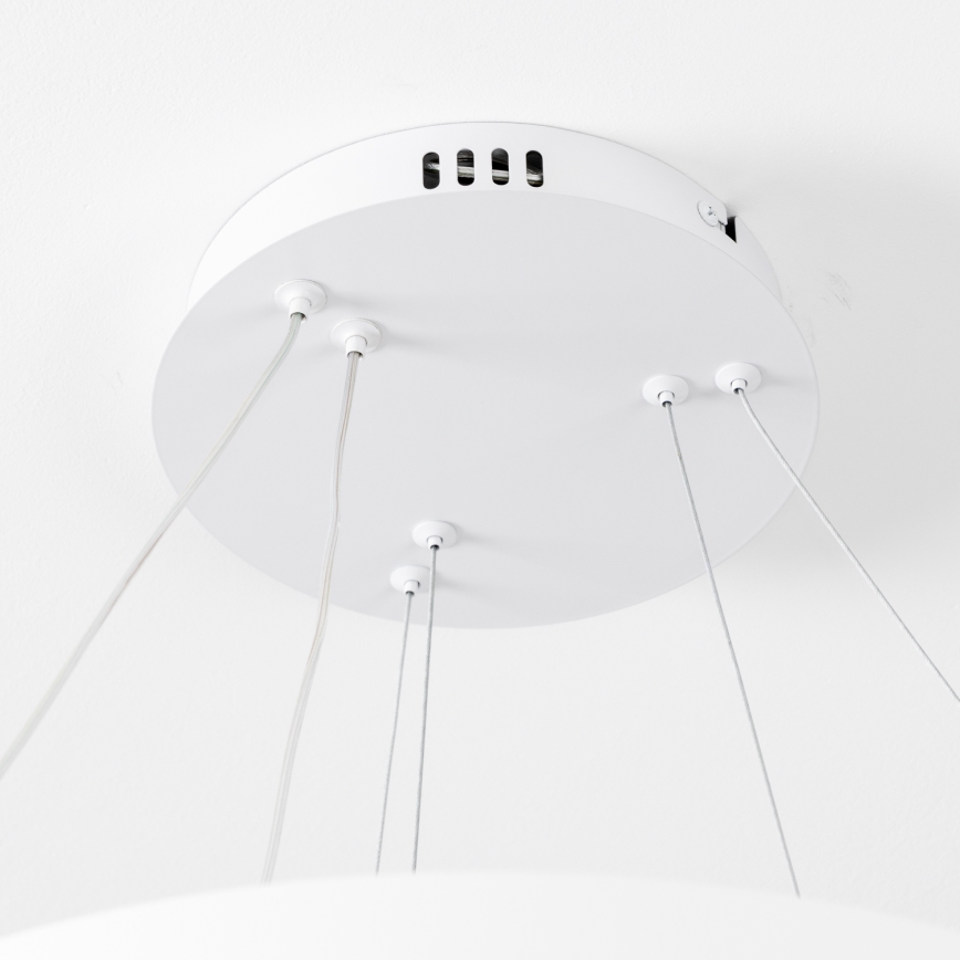 Brilagi - LED luster s mogućnošću prigušivanja na sajli FALCON SLIM LED/68W/230V 3000-6500K Ø 50 cm bijela + daljinski upravljač