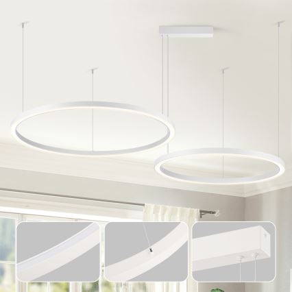 Brilagi - LED prigušivi luster na sajli PORTOFINO LED/98W/230V 3000-6000K bijela + daljinski upravljač