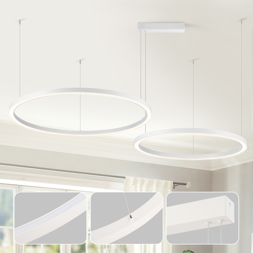 Brilagi - LED prigušivi luster na sajli PORTOFINO LED/98W/230V 3000-6000K bijela + daljinski upravljač