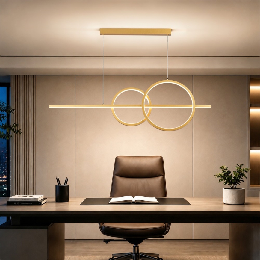 BRILAGI - LED luster na sajli s mogućnošću prigušivanja SIGNATURE LED/53W/230V 3000-6000K 120 cm zlatna + daljinski upravljač