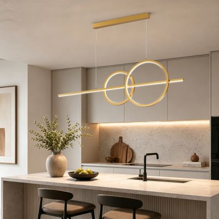 BRILAGI - LED luster na sajli s mogućnošću prigušivanja SIGNATURE LED/53W/230V 3000-6000K 120 cm zlatna + daljinski upravljač