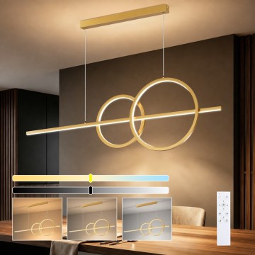 BRILAGI - LED luster na sajli s mogućnošću prigušivanja SIGNATURE LED/53W/230V 3000-6000K 120 cm zlatna + daljinski upravljač