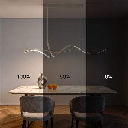 Brilagi - LED prigušivi viseći luster na sajli SIGNATURE LED/55W/230V 3000-6000K 120x23 cm bež + daljinsko upravljanje