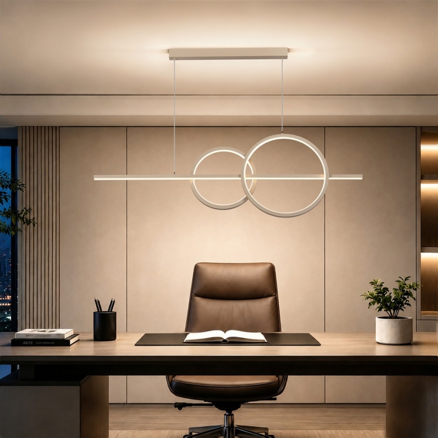 BRILAGI - LED luster na sajli s mogućnošću prigušivanja SIGNATURE LED/53W/230V 3000-6000K 120 cm bež+ daljinski upravljač