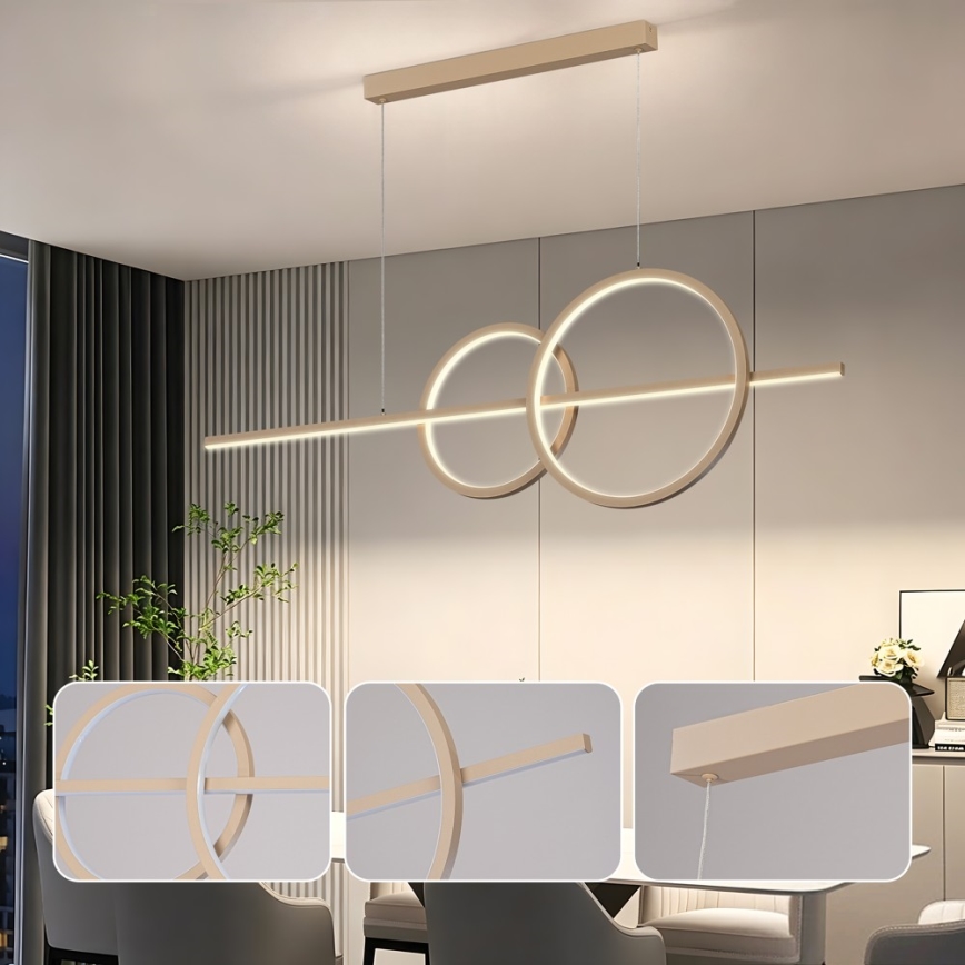 BRILAGI - LED luster na sajli s mogućnošću prigušivanja SIGNATURE LED/53W/230V 3000-6000K 120 cm bež+ daljinski upravljač