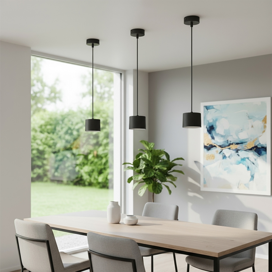 Brilagi - LED Luster na sajli STRIPY 1xGX53/15W/230V crna