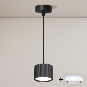 BRILAGI - LED Luster na sajli STRIPY 1xGX53/15W/230V pr. 82 mm crna