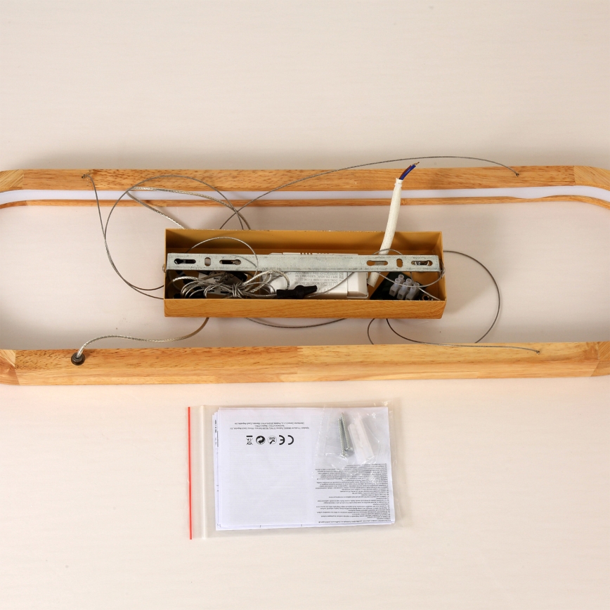 Brilagi - LED luster na sajli UMEA WOOD LED/30W/230V 70x20 cm drvo