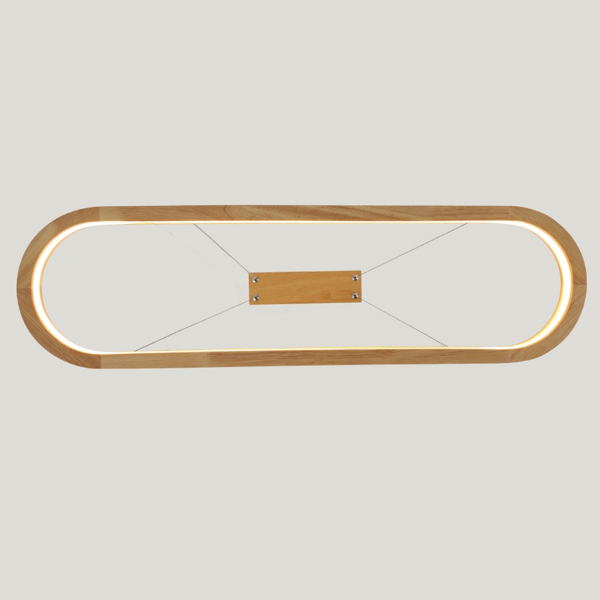 Brilagi - LED luster na sajli UMEA WOOD LED/30W/230V 70x20 cm kaučukovo drvo