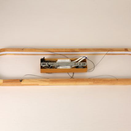 Brilagi - LED luster na sajli UMEA WOOD LED/40W/230V 90x22 cm drvo