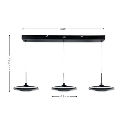 Brilagi - LED luster na sajli VERANO 3xLED/15W/230V