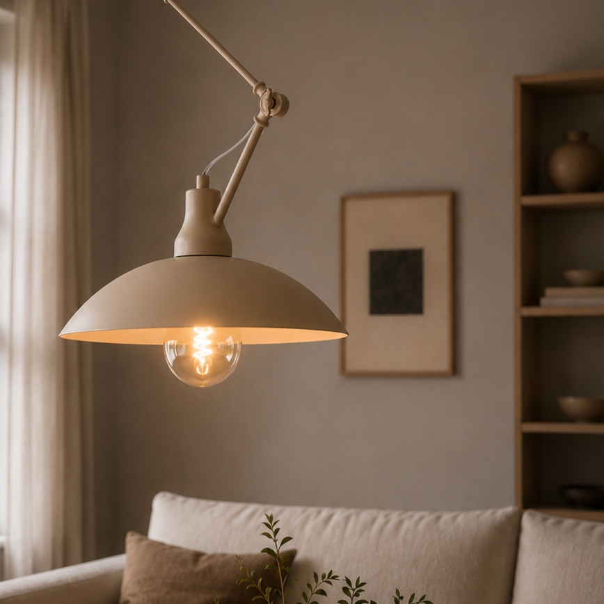 Brilagi - LED luster na stalku IRONBEAM 1xE27/60W/230V bež