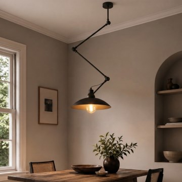 Brilagi - LED luster na štapu IRONBEAM 1xE27/60W/230V crni