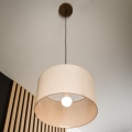 Brilagi - LED Luster na užetu ANTHONY 1xE27/60W/230V hrast orah/bež boja