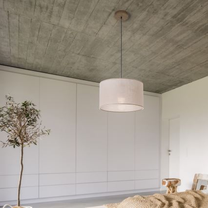Brilagi - LED Luster na užetu ANTHONY 1xE27/60W/230V hrast orah/bež boja