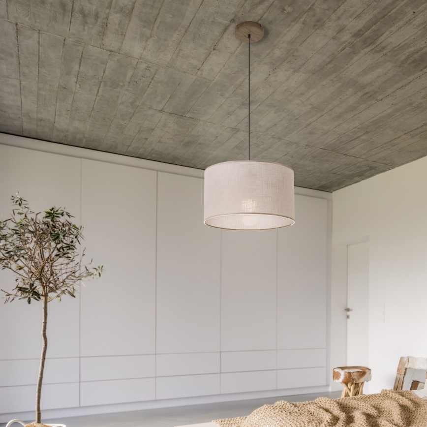 Brilagi - LED Luster na užetu ANTHONY 1xE27/60W/230V hrast orah/bež boja