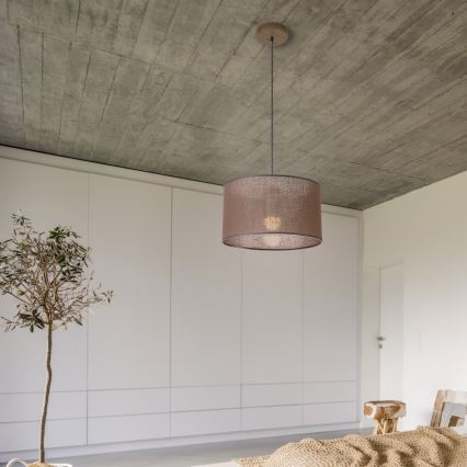 Brilagi - LED Luster na užetu ANTHONY 1xE27/60W/230V hrast orah/smeđa